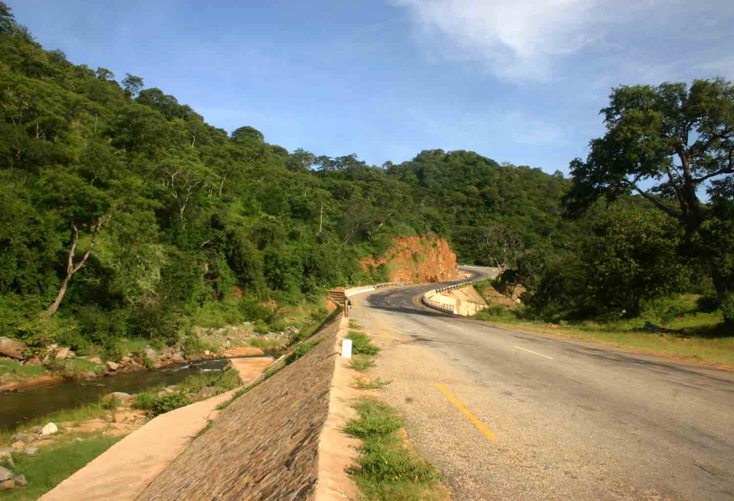 View of road through the gorge